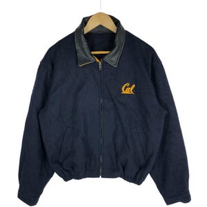 Vintage 90er Jahre Golden Bear Bomber Jacke Cal Embroidery Logo Golden Bear Varsity Jacke Golden Bear Universität von Kalifornien Jacke Größe S