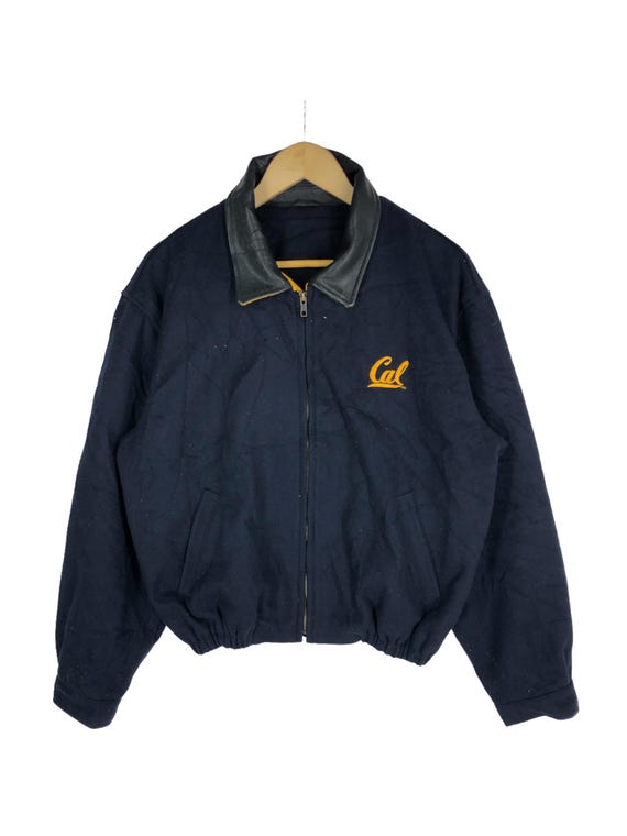 Vintage 90s Golden Bear Wool Bomber Jacket - Cal Embroidery