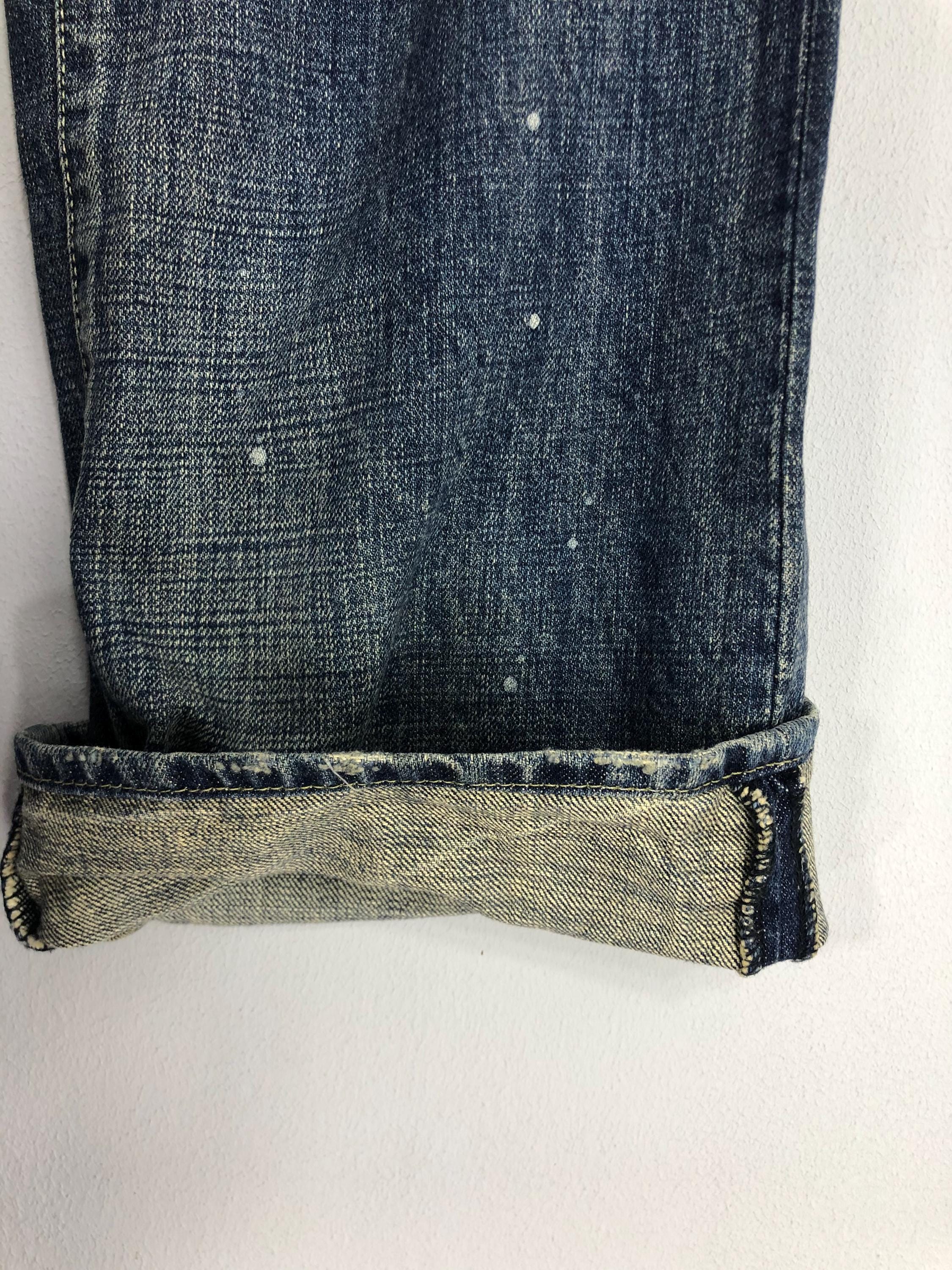 Size 30x41 Vintage Japanese Brand Roen Jeans Man Skull Stone