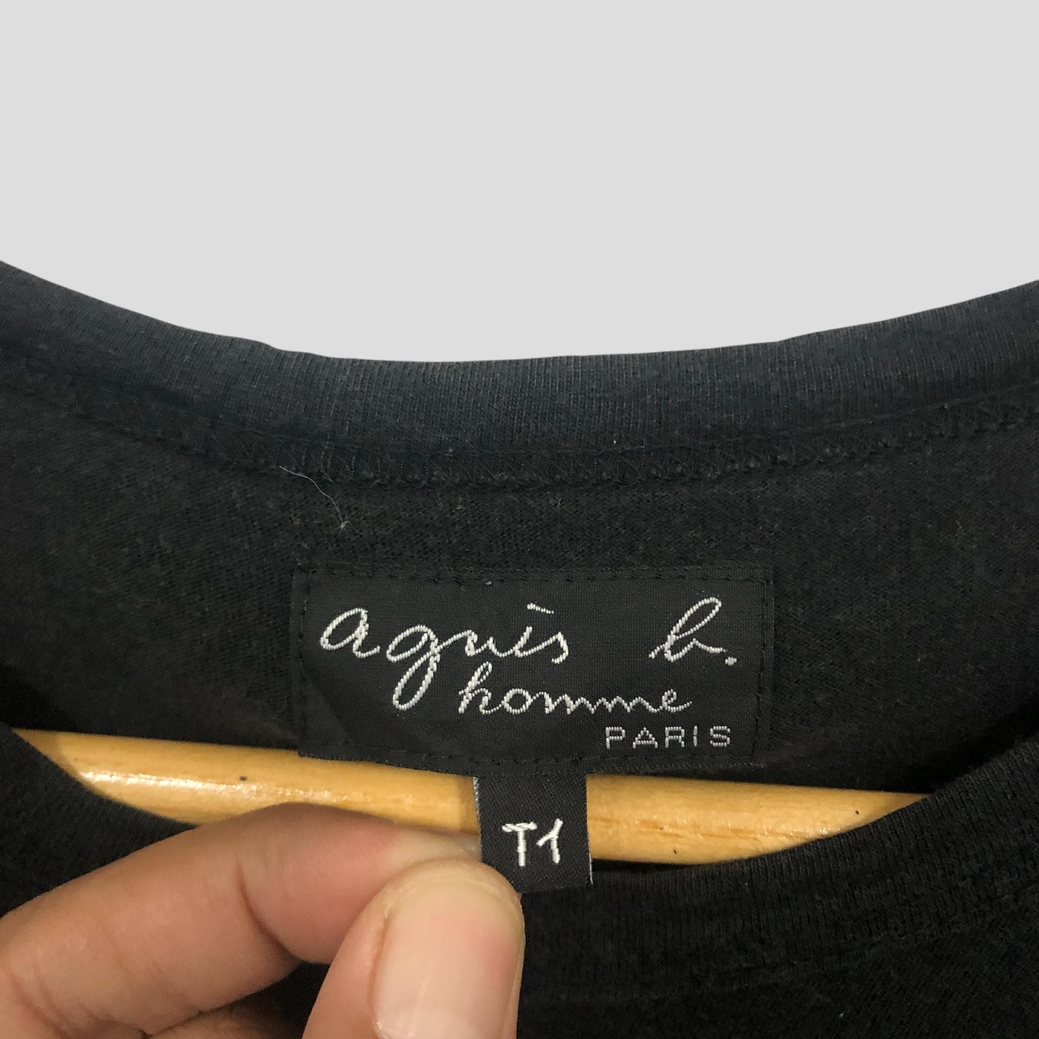 Vintage Agnes B Homme Paris T-shirt: 90s Black Tee, Size M - Etsy