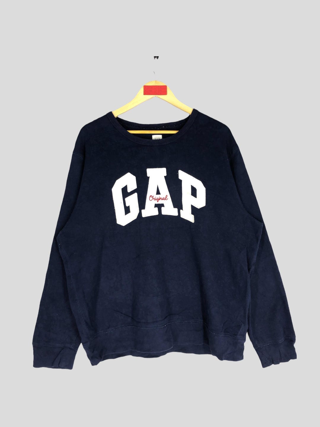 トップス 00s OLDGAP Biglogo pullover sweat Vintage GAP Biglogo Sweatshirt XL Blueblack Gap Crewneck Gap