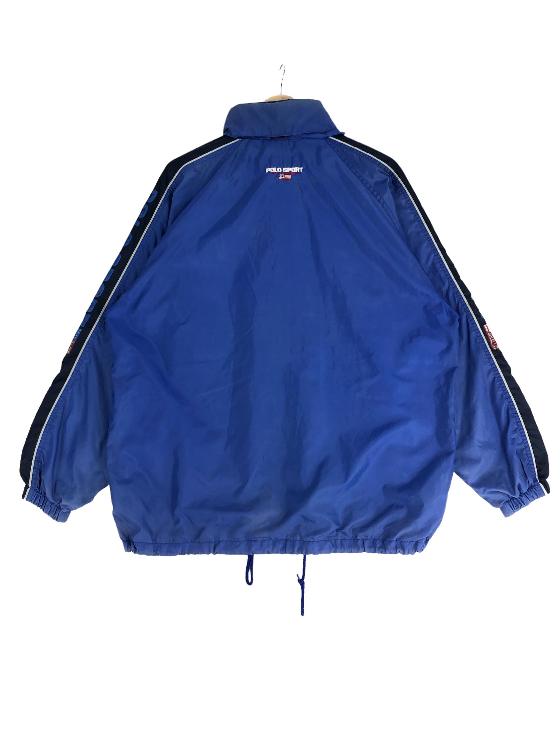 Vintage 90s Polo Sport Ralph Lauren Windbreaker Jacket, Blue XXL