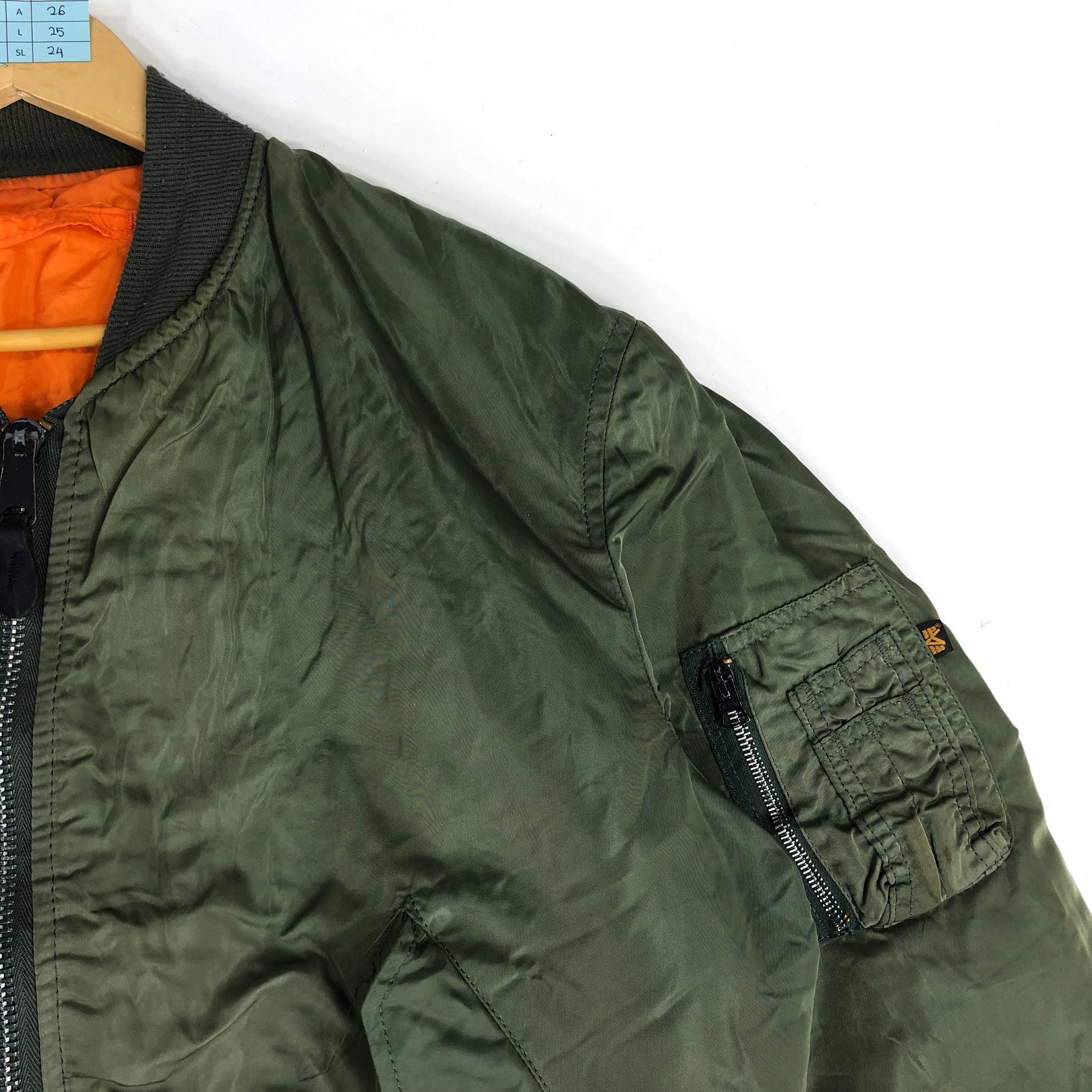 Vintage 80s 90s US Air Force Bomber Green Flight Jacket USAF