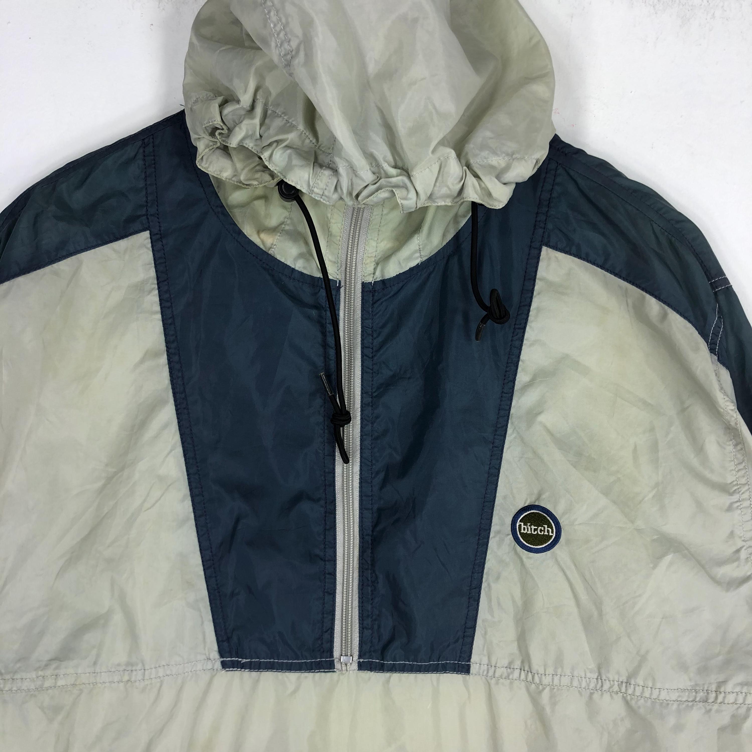 Vintage 90's Bitch Skateboards Anorak Jacket Zipper Medium Bitch
