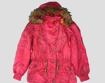 Vintage Phenix Ski Hoodie Jacket: Multicolor Bomber, Size L