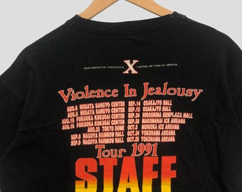 Vintage 90s X Japan Tour T-shirt: Double Sided Graphic Band Tee - Etsy