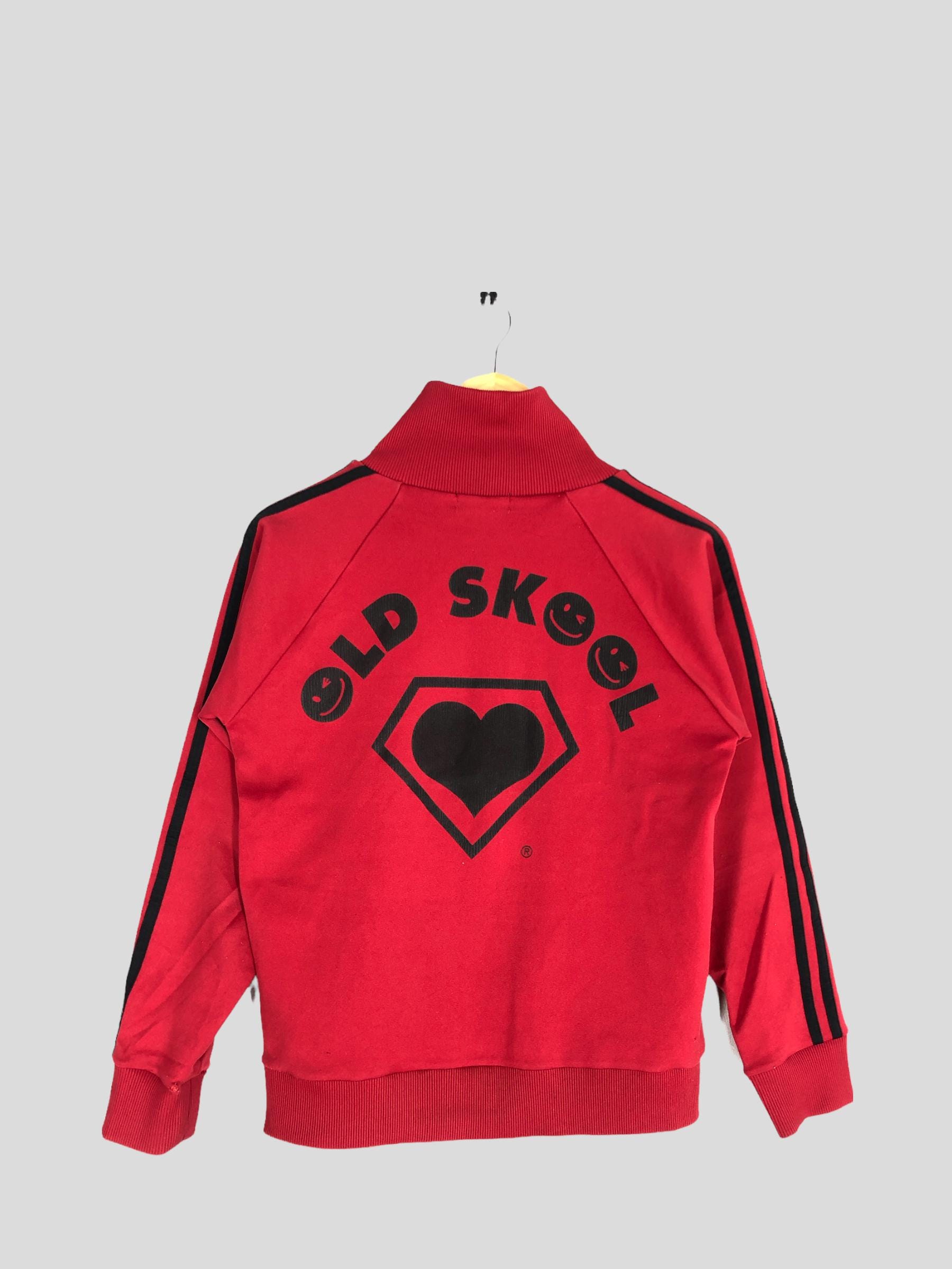 Vintage Superlovers Old Skool Red Zipper Sweater - Size M - Etsy