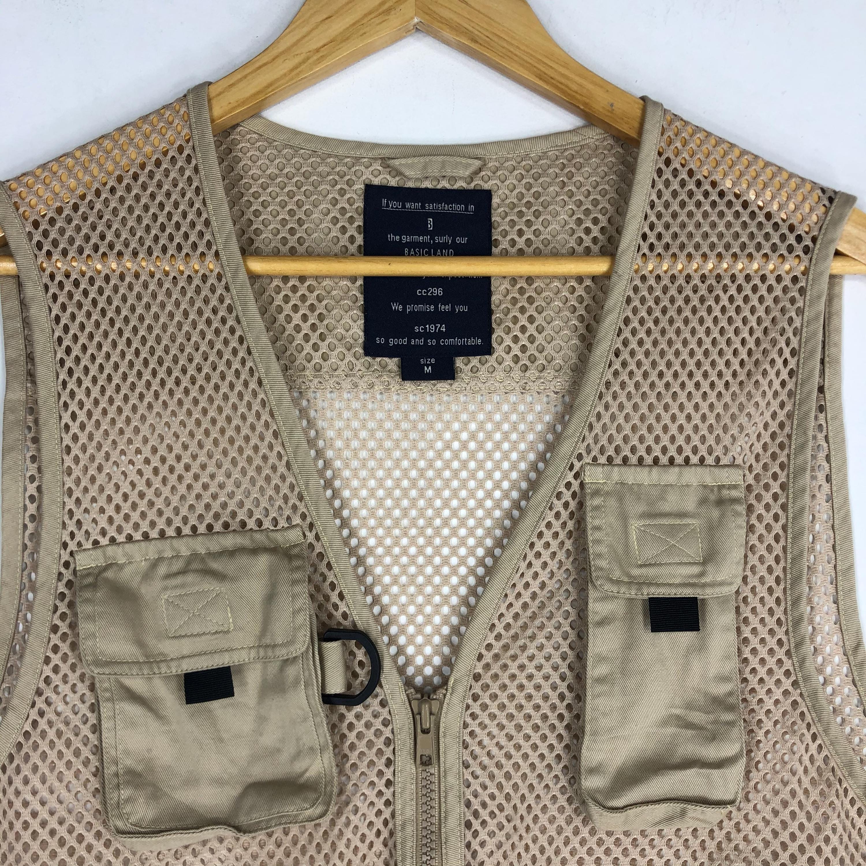 Gilet Utilitaire Vintage The Vest Expert Pêcheur Beige Taille M Multi Poches