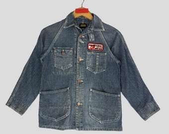 Vintage Hysteric Glamour Hickory Jacket Hysteric Glamour Denim Jacket Hysteric Japan Chore Jacket Hysteric Sanforized Union Made Size S