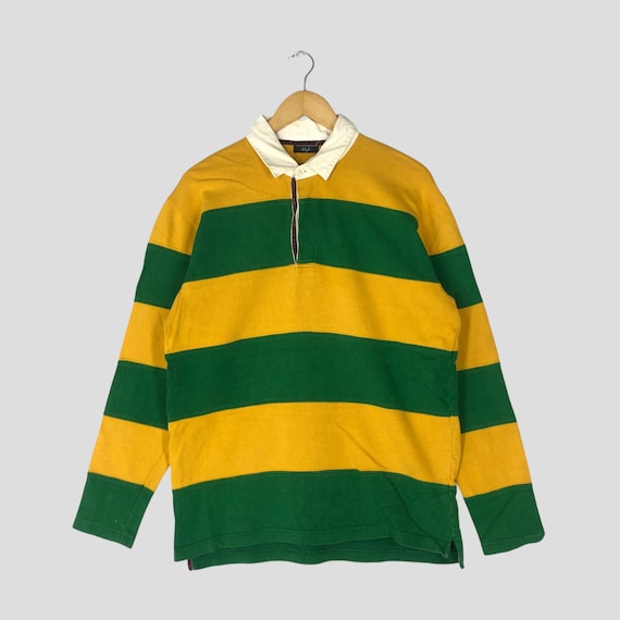 Vintage 90s Striped Rugby Sweatshirt - X'tyle Barbarian - Made in