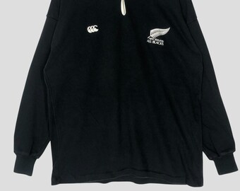 Vintage 90s Canterbury All Blacks Rugby Polo Shirt, Size M - Etsy