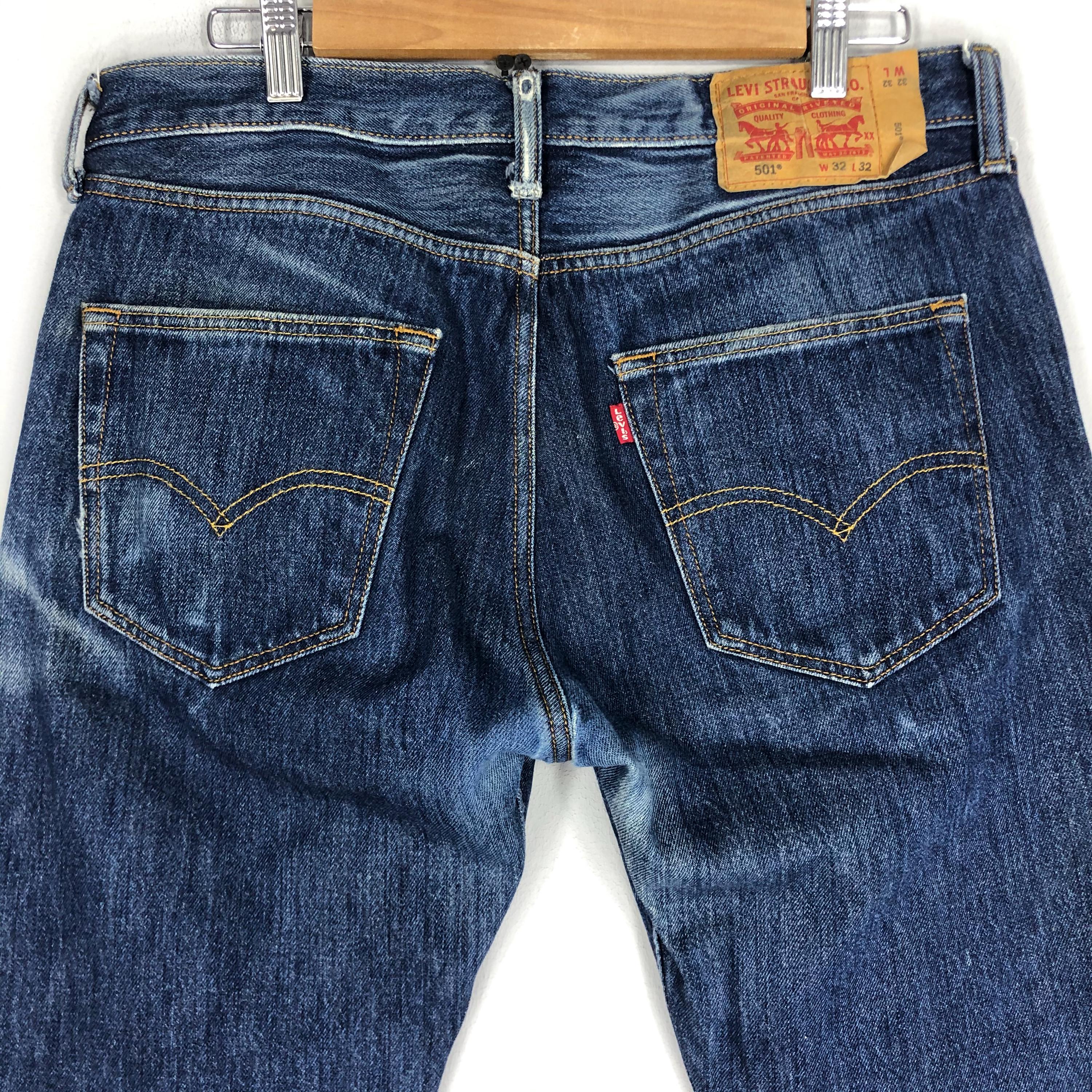 Vintage Levi's 501 Jeans 34x42, 90s Blue Stone Wash Denim - Etsy