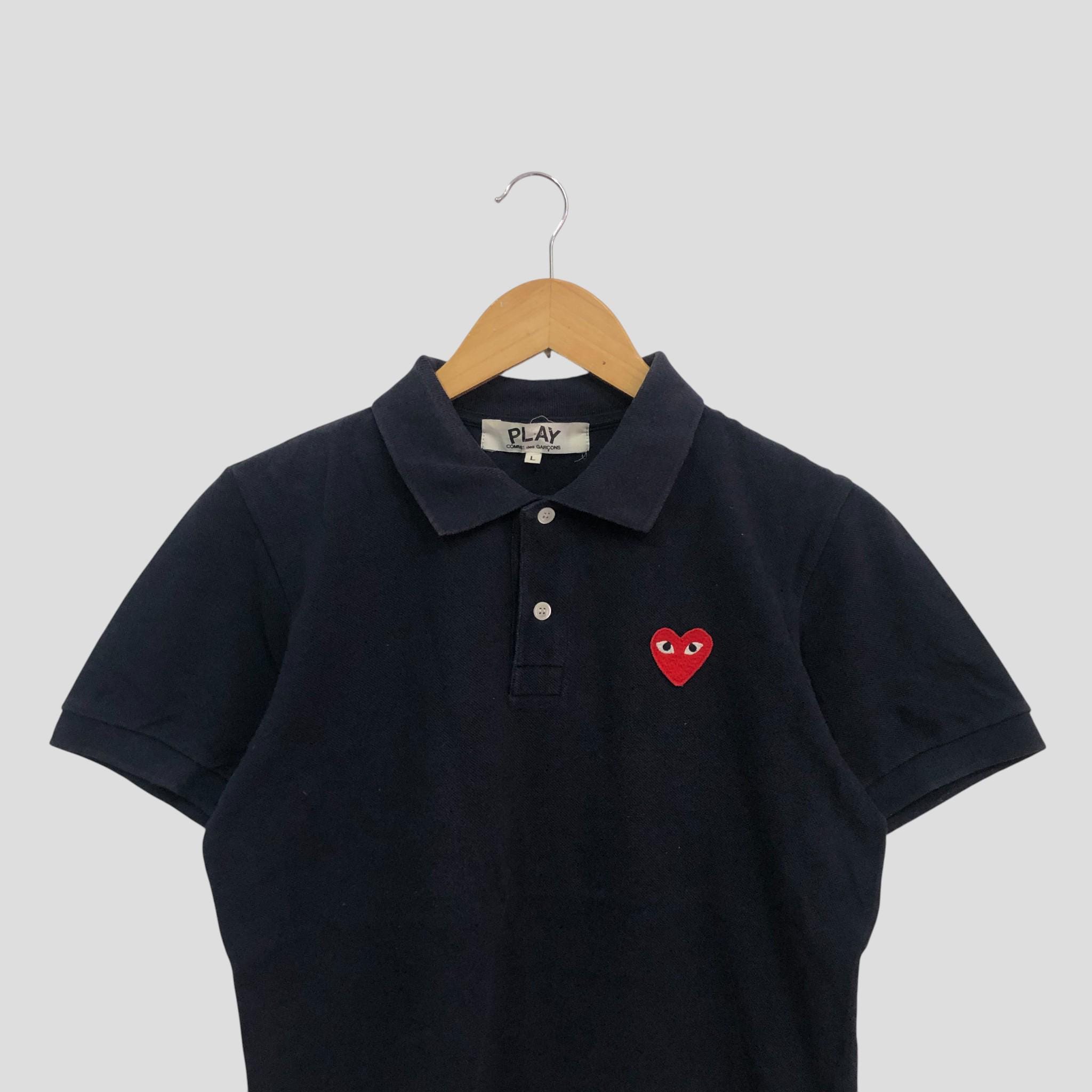 コムデギャルソンプレイ　ポロシャツ　ブラック　Lサイズ PLAY COMME des GARCONS プレイ コムデギャルソン ポロシャツ