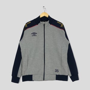 Vintage 90&#39;s Umbro Sweater Zipper Jacket XLarge Grey Sportswear Umbro Light Training Jacket Umbro Sport Track Top Size XL