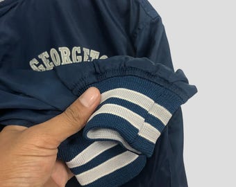 Vintage 90s Georgetown Hoyas NCAA Reversible Bomber Jacket Large