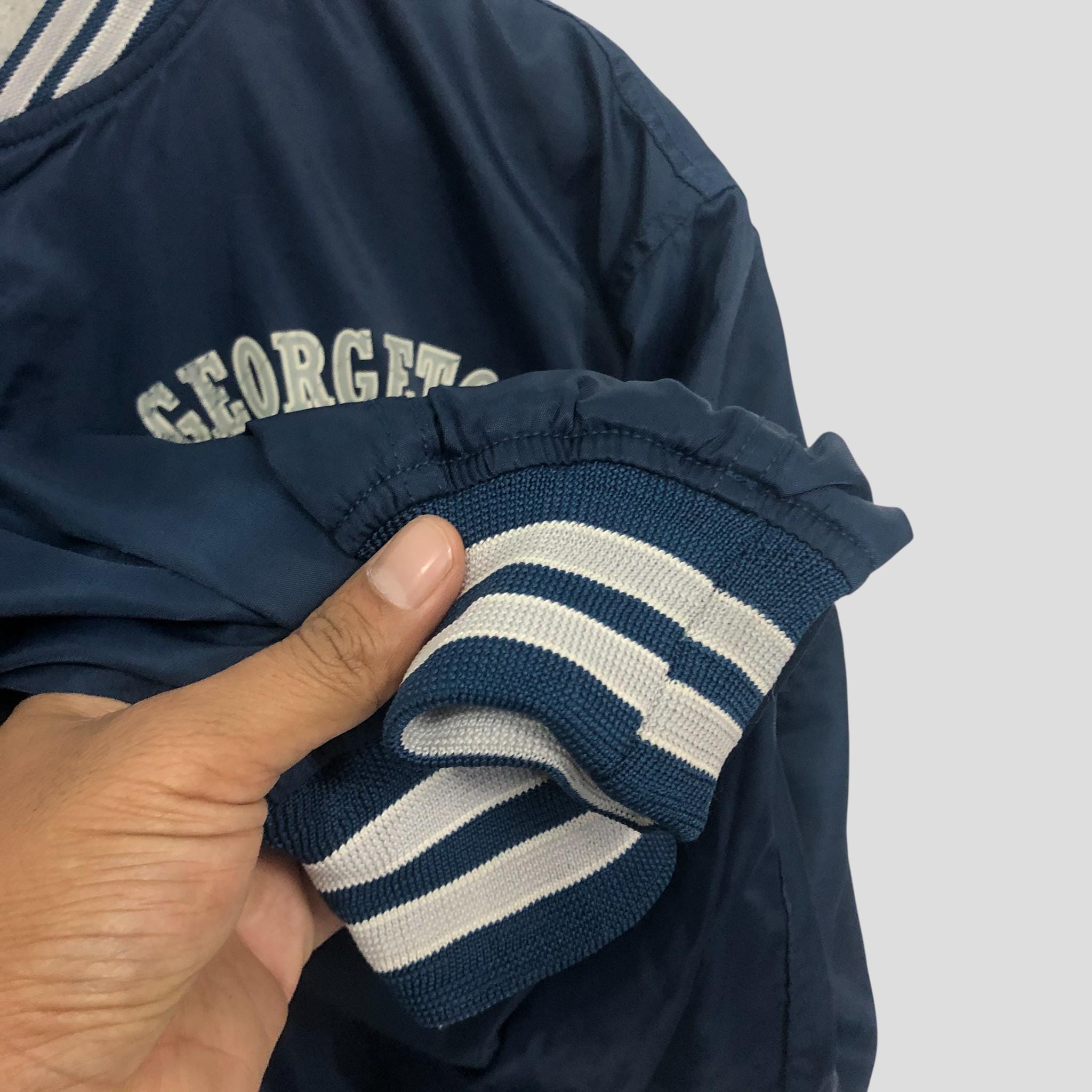 Vintage 90s Georgetown Hoyas NCAA Reversible Bomber Jacket Large