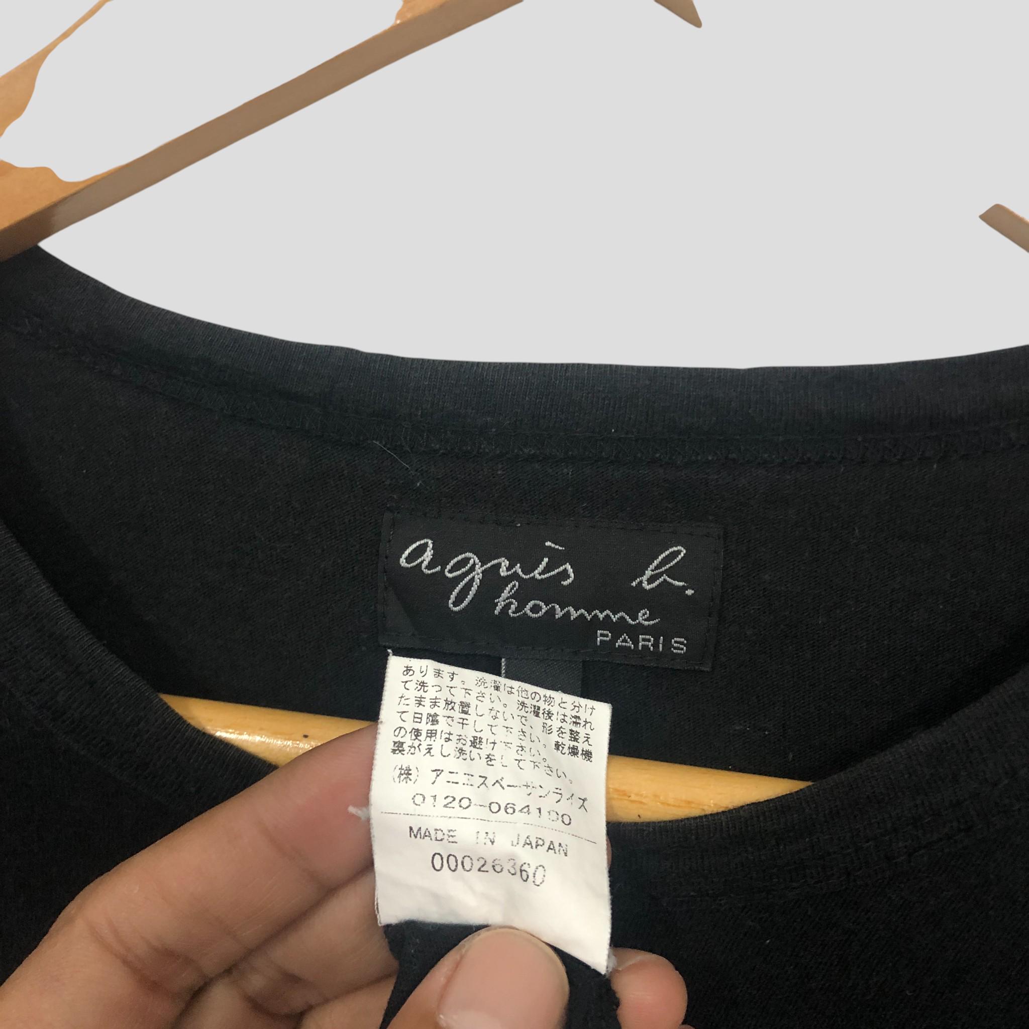 90s Agnès b. homme regular shirt Vintage Agnes B Homme Paris T-shirt: 90s Black Tee, Size M - Etsy