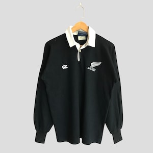 オールブラックス　Canterbury 90's L Camiseta polo vintage Canterbury Of New Zealand All Black de