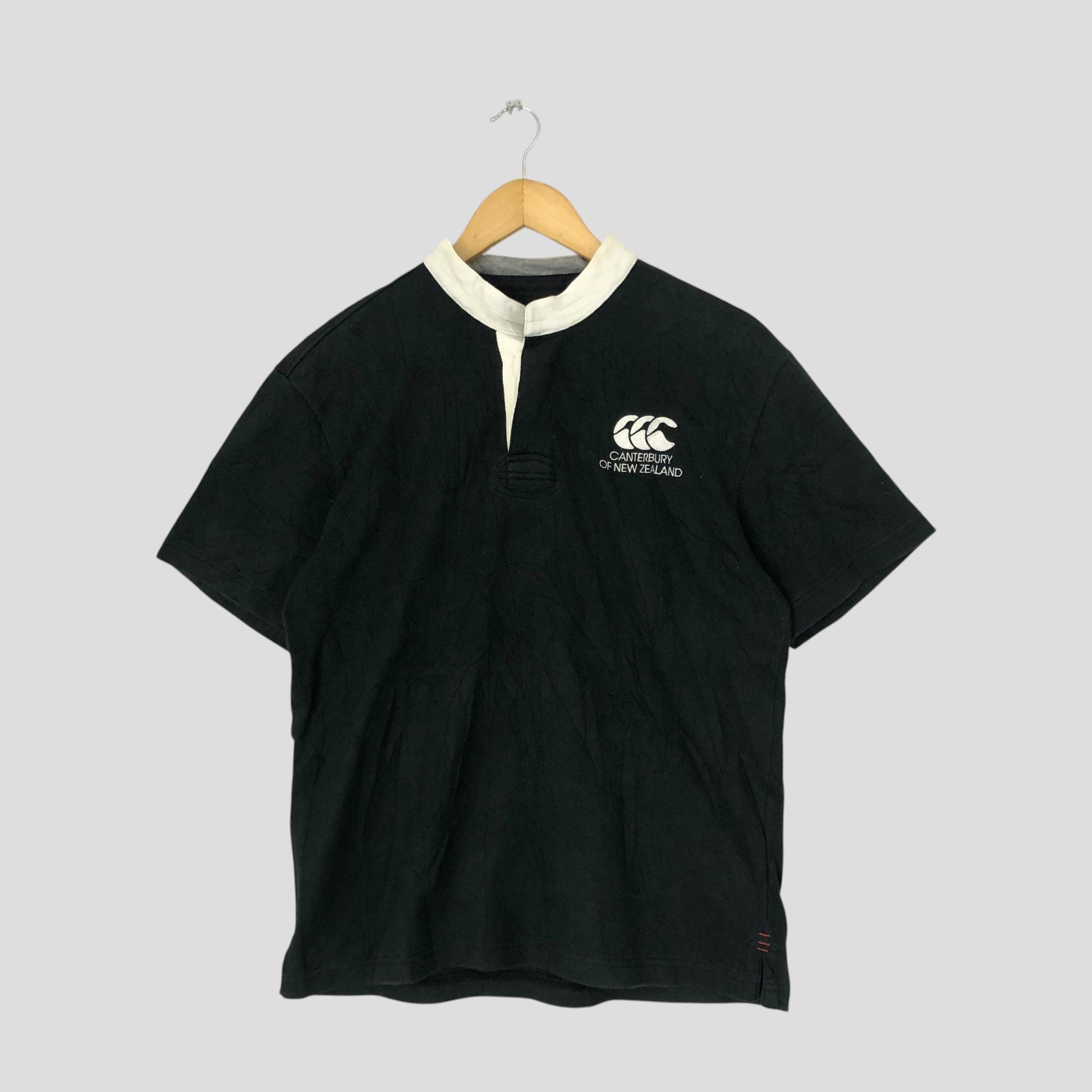 Vintage 90's Canterbury of New Zealand All Black Polo Shirt