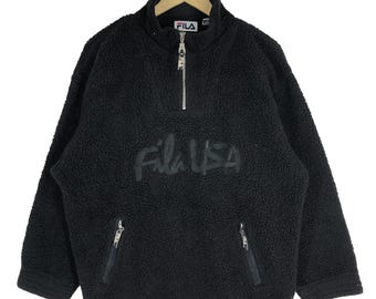 Chaqueta polar Sherpa Fila USA vintage de los 90 (Talla S equivale a XL)