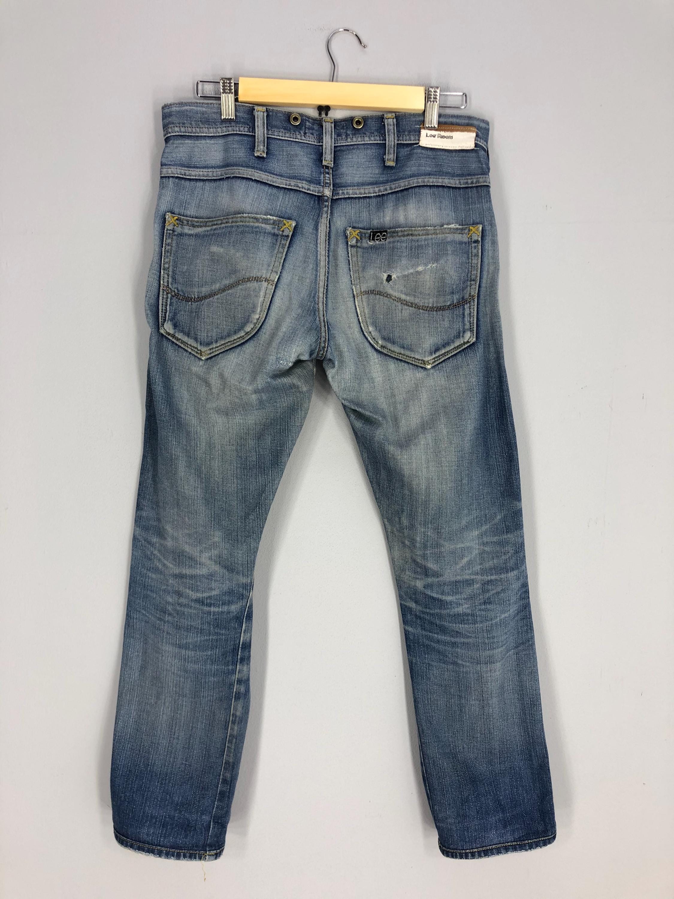 80's◾️lee リー◾️Genuine Jeans vintage :W32 Vintage LEE Rough Riders Yellow Star Jeans Men's W32 Blue