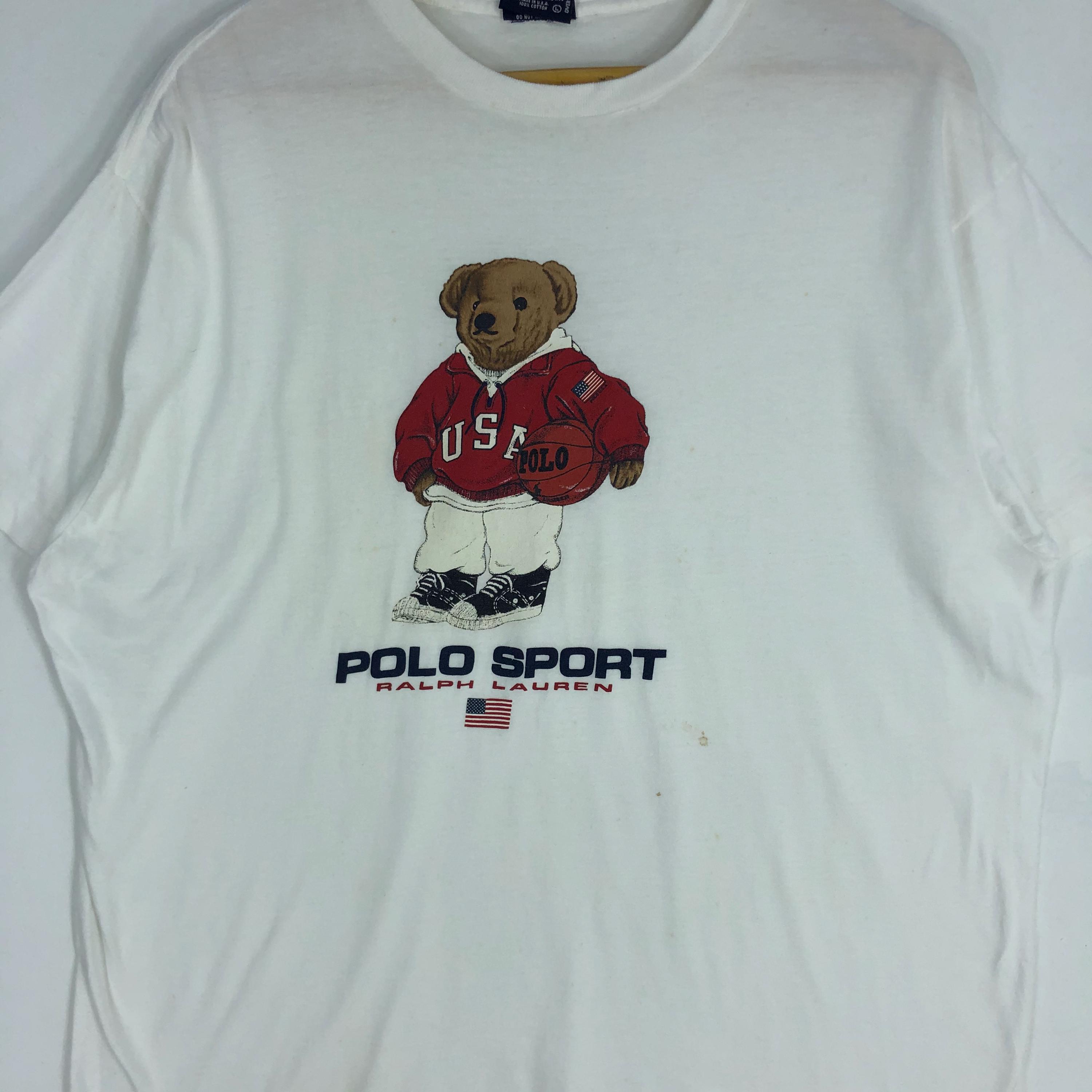 ヴィンテージ ポロベア バスケットボール Tシャツ ラルフローレン 