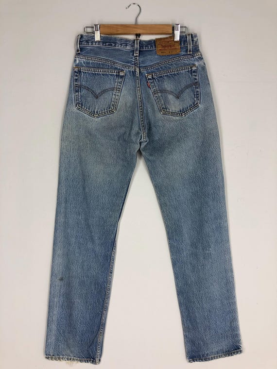 Vintage 80s Levi's 501xx Jeans, Light Stone Wash Denim (31x42) - Etsy