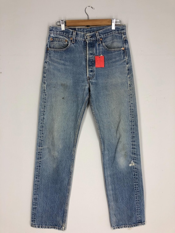 Vintage 80s Levi's 501xx Jeans, Light Stone Wash Denim (31x42) - Etsy