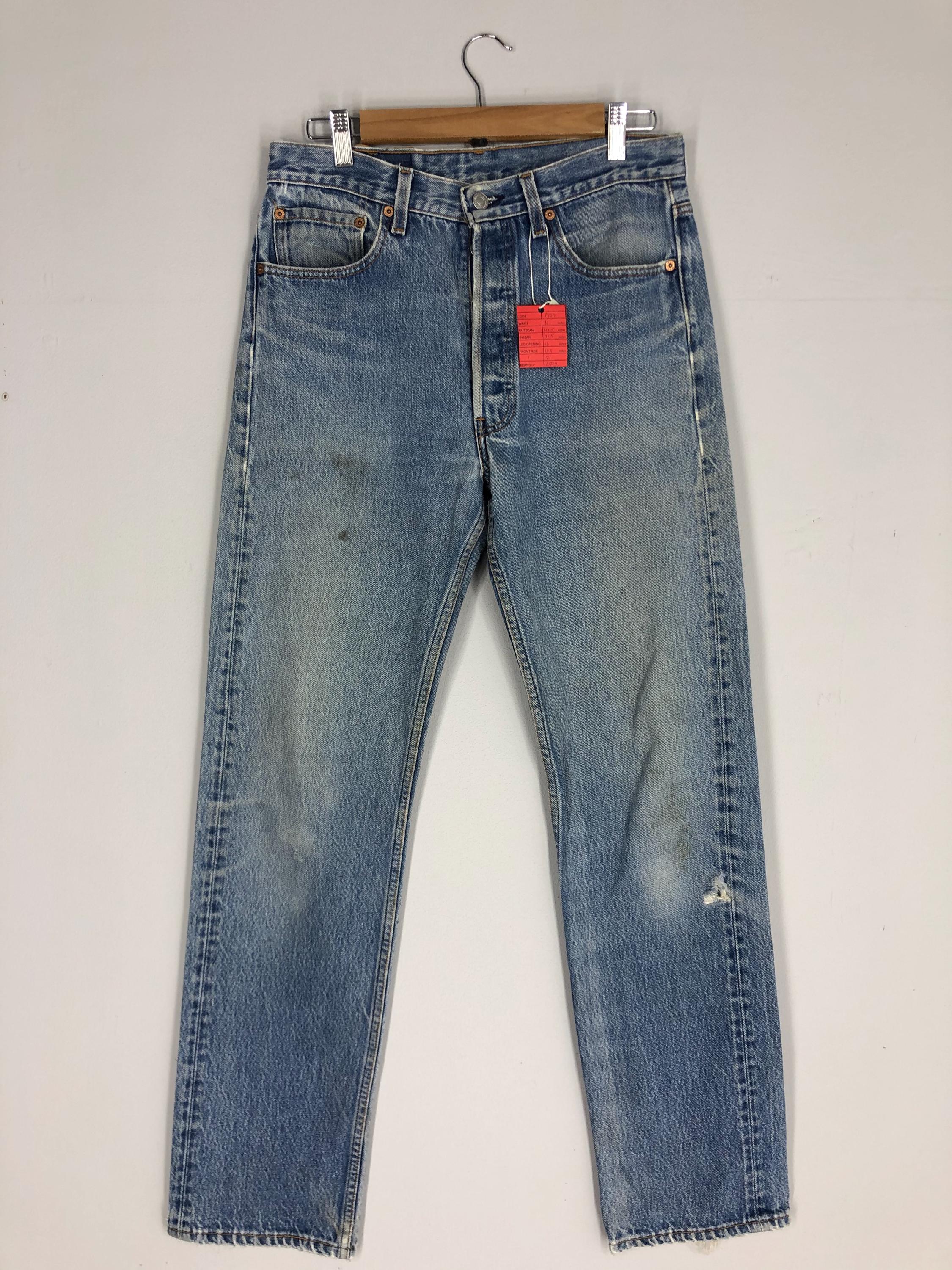Vintage 80s Levi's 501xx Jeans, Light Stone Wash Denim (31x42) - Etsy