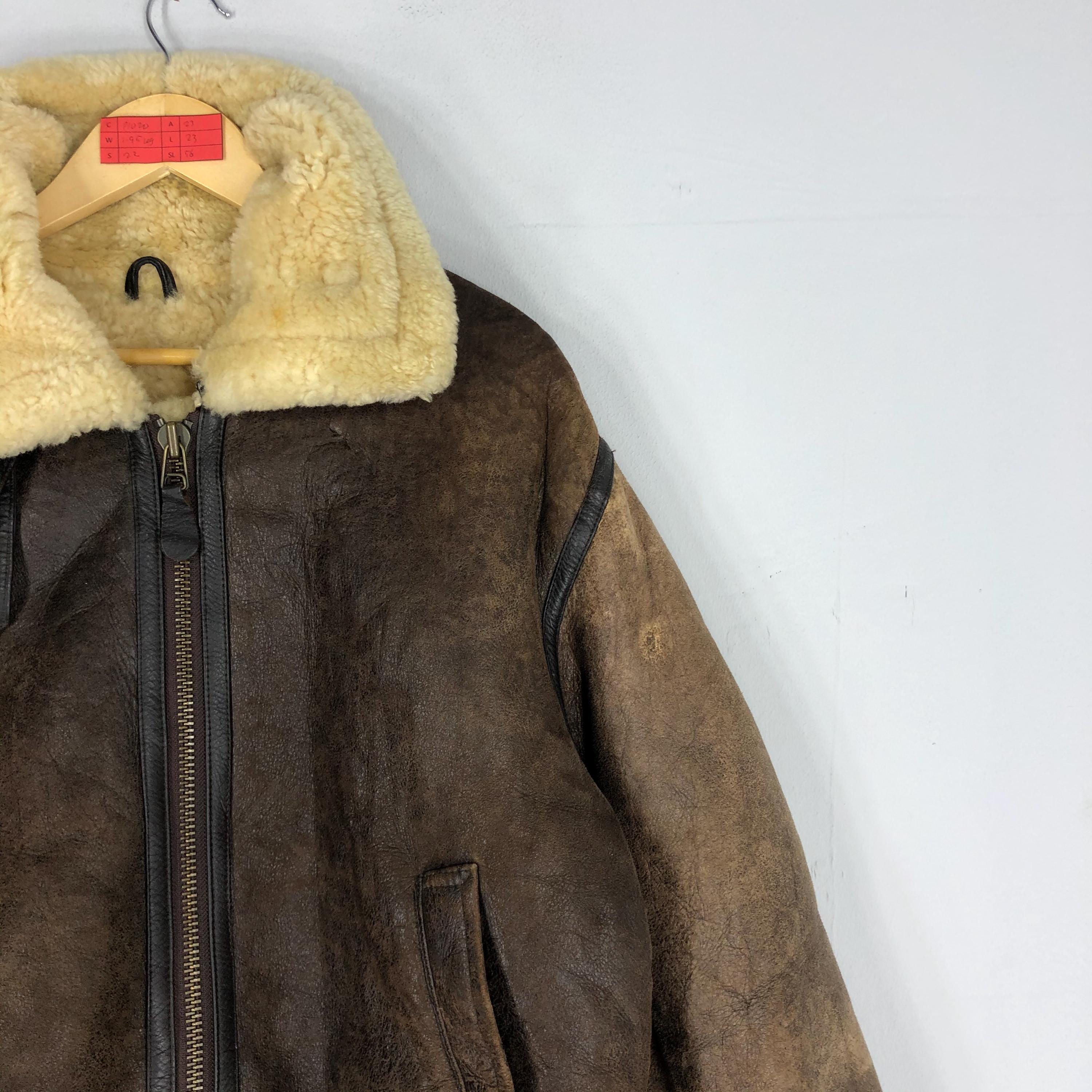 【vintage】Type B-3 80s USA Vintage 90s US Sheepskin B3 Bomber Jacket: Leather Flight