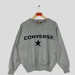 Vintage Converse All Star Sweatshirt XLarge Vintage Chuck Taylor Usa Converse Crewneck Gray Jumper Converse Pullover size XL