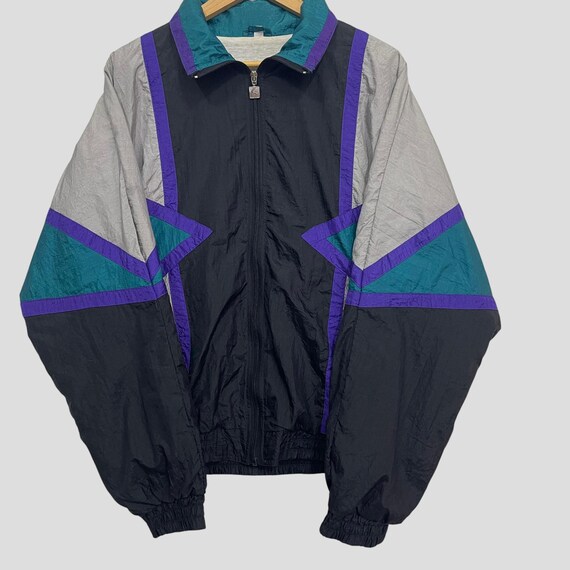 Vintage Active Stuff Colourblock Windbreaker Zipp… - image 8