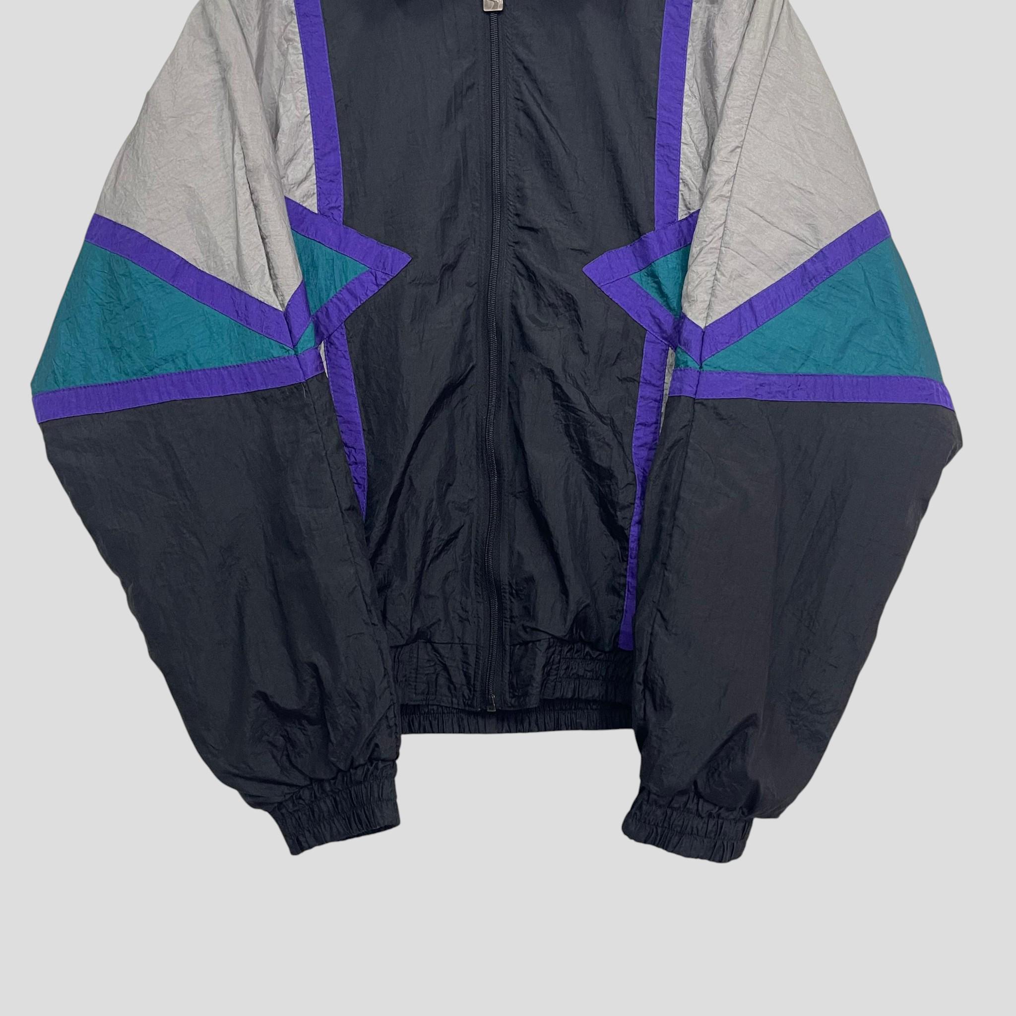 Vintage Active Stuff Colourblock Windbreaker Zipper Jacket Medium