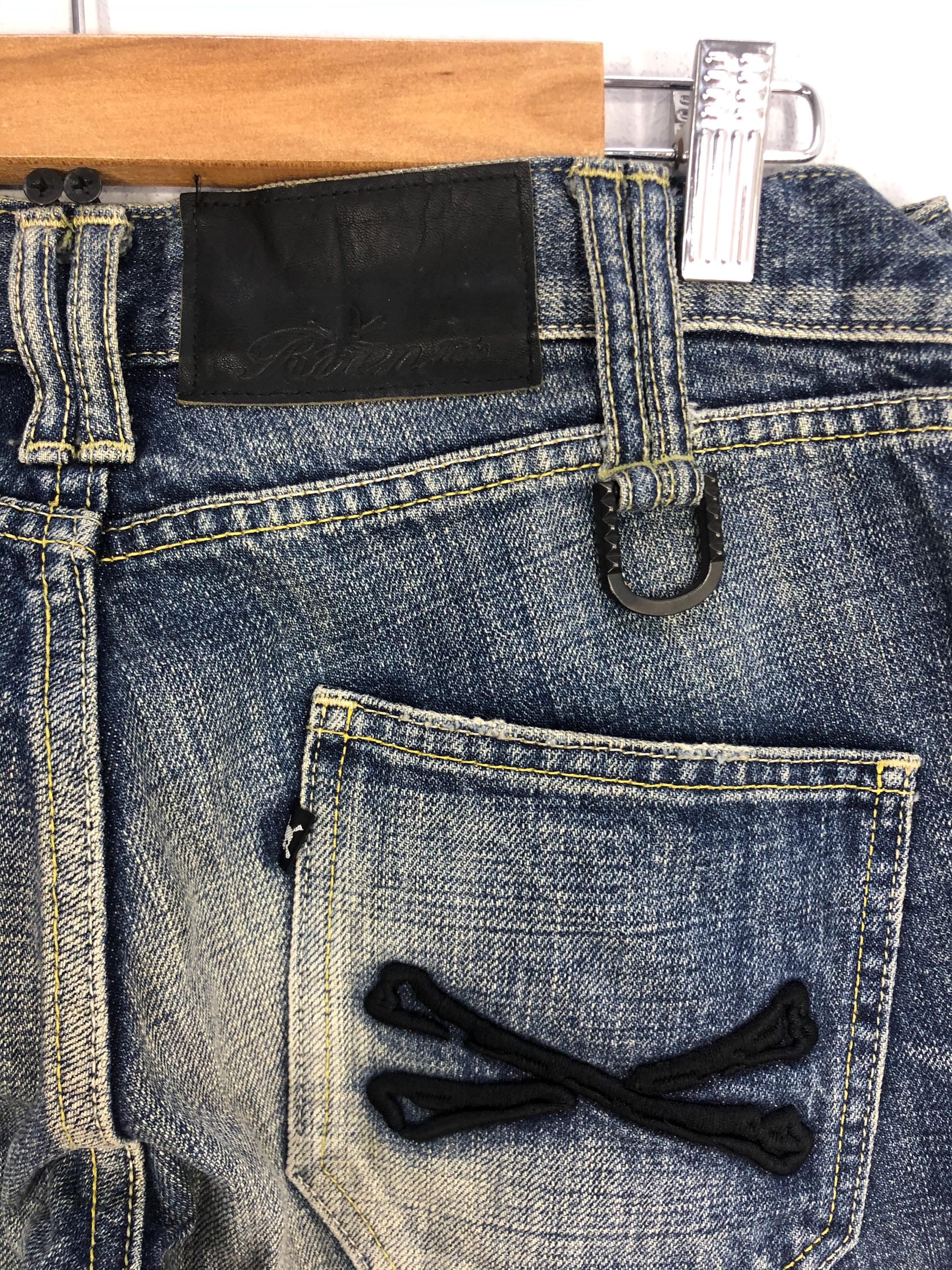 Roen Jeans スカルプリント デニム 30 Size 30x41 Vintage Japanese Brand Roen Jeans Man Skull Stone