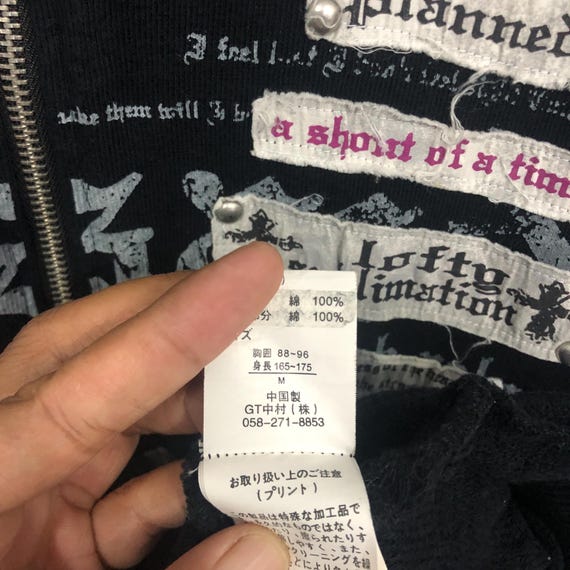 Vintage 'in the Attic' Zip Hoodie - Japanese Brand Punk Style