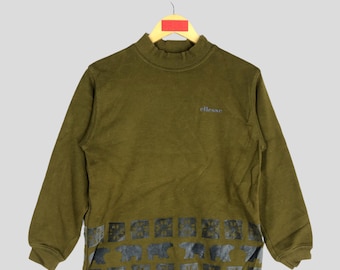 Vintage 90s Ellesse Perugia Green Jumper - Size M