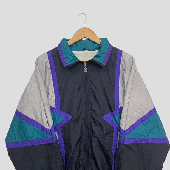 Vintage Active Stuff Colourblock Windbreaker Zipp… - image 7