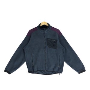 Vintage Polartec fleecetrui met ritssluiting, grote jaren 90 Polartec gemaakt in de VS fleece Polartec buitenwarmer met ritssluiting, maat L