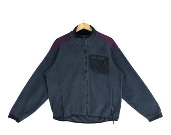 Medium / 1990s Patagonia Shelled Synchilla Jacket Navy Blue/grey