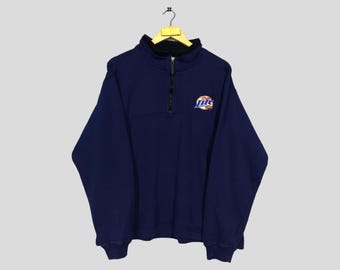 Vintage 90s Rusty Wallace Nascar Sweatshirt Miller Lite Crewneck Rusty Wallace Sweater Pullover Racing Nascar Rusty Wallace Blue M