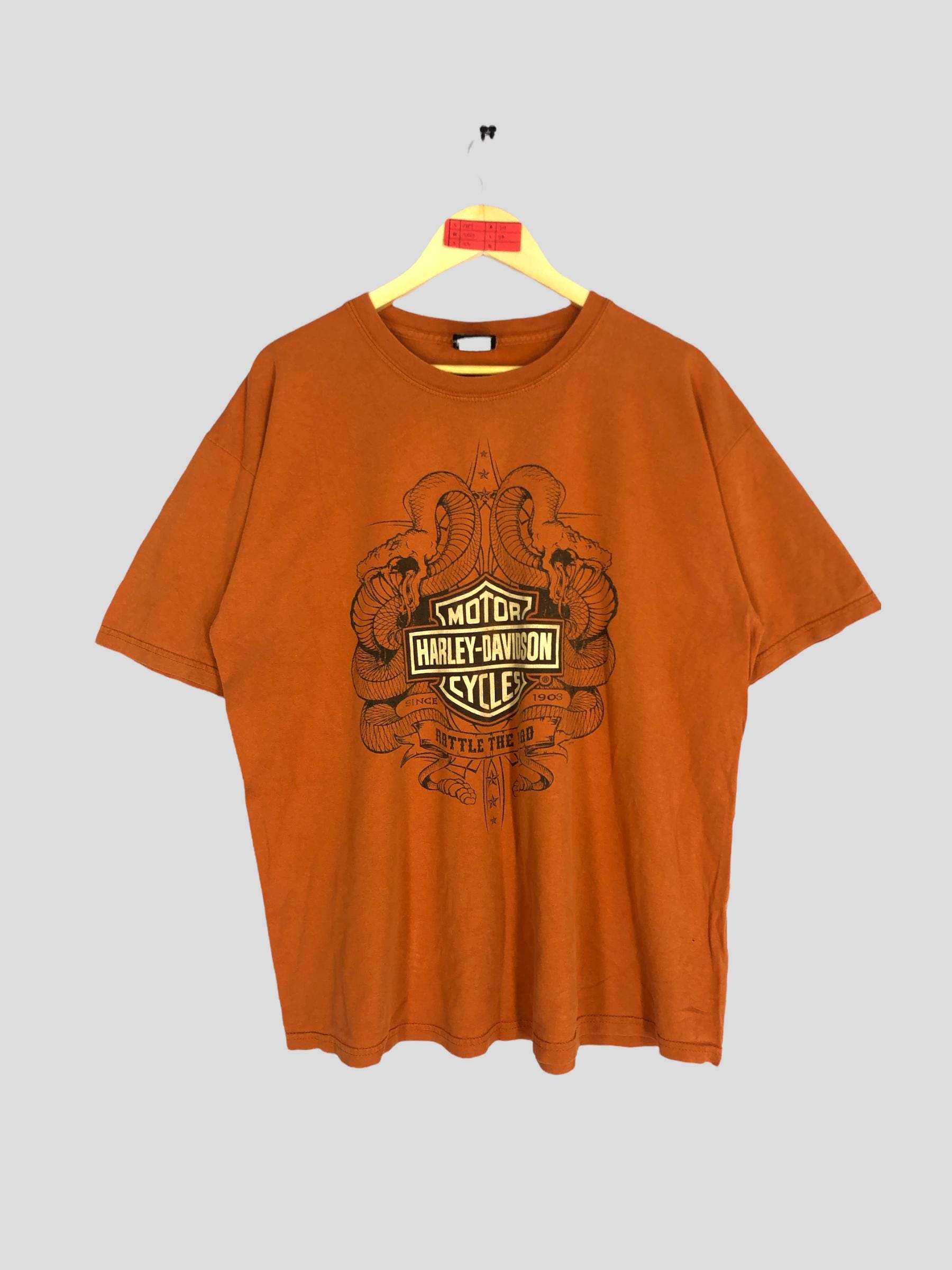 ヴィンテージ ハーレーダビッドソン Tシャツ：バトル・ザ・HD スネーク 