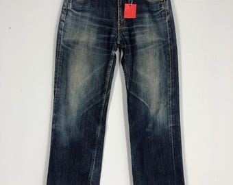 Vintage Levis 501 Selvedge Jeans, Big E Redline, Japan Made, 30x42
