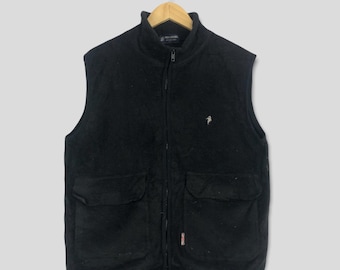 Vintage polo country vest, zwart tactisch utility-vest (L)