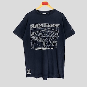 Vintage Helly Hansen Big Image T Shirt Medium Helly Hansen Twin Sails Sea Gear TShirt Size M