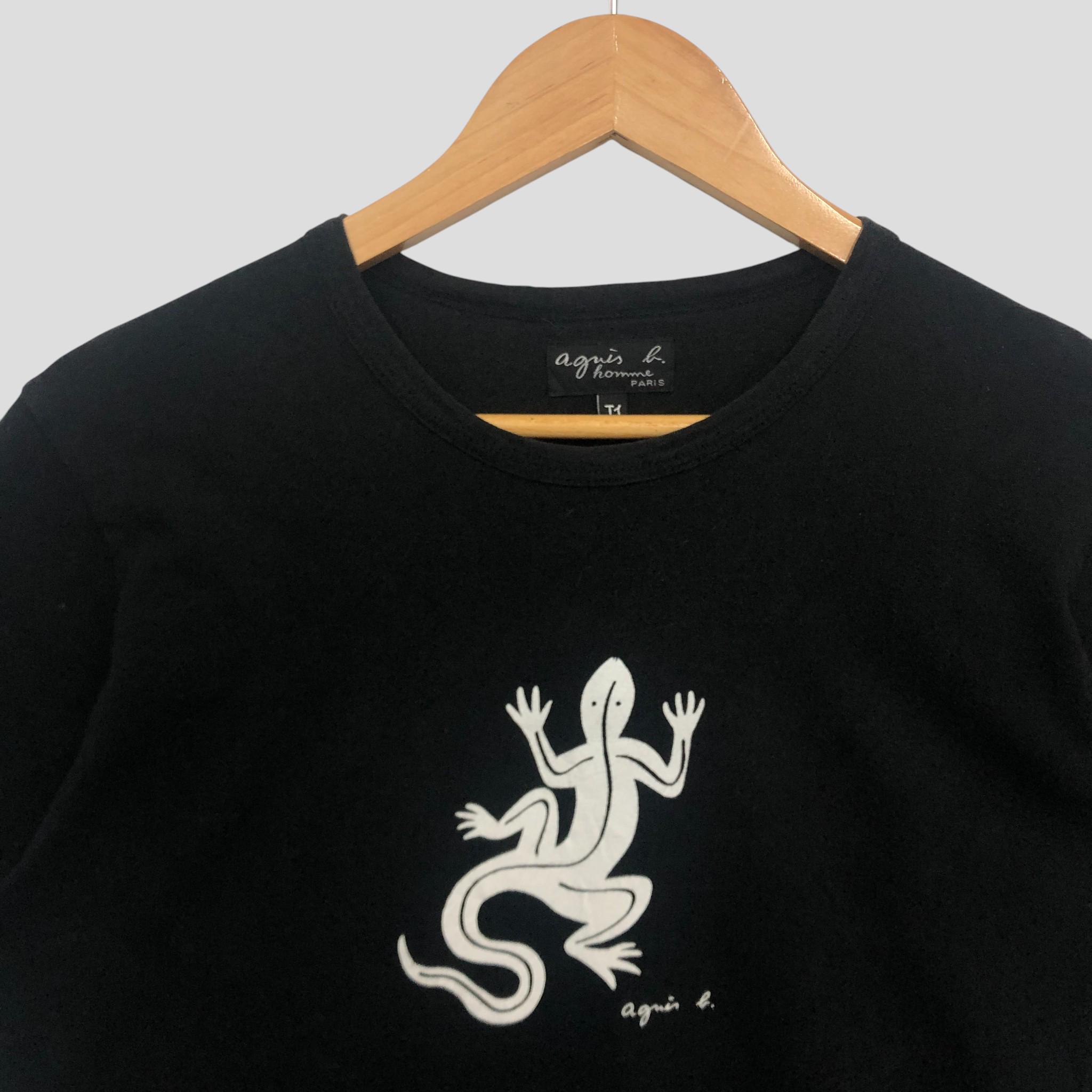 Vintage Agnes B Homme Paris T-shirt: 90s Black Tee, Size M - Etsy