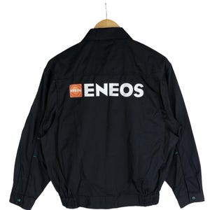 Vintage Eneos Motorsport Racing Car Jacket Large Eneos Japanese JDM Windbreaker Outerwear Eneos Initial D Racing Worker Zipper Jacket Size L