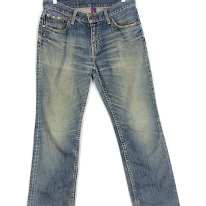 Talla 31x40 Vaqueros vintage Levi&#39;s 507 lavados a la piedra Vaqueros desgastados azules Levi&#39;s Vaqueros desgastados azules Levi&#39;s de los años 90 Vaqueros mom Levi&#39;s W31