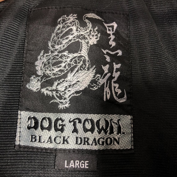 Vintage Dogtown Black Dragon Zipper Velvet Jacket Large