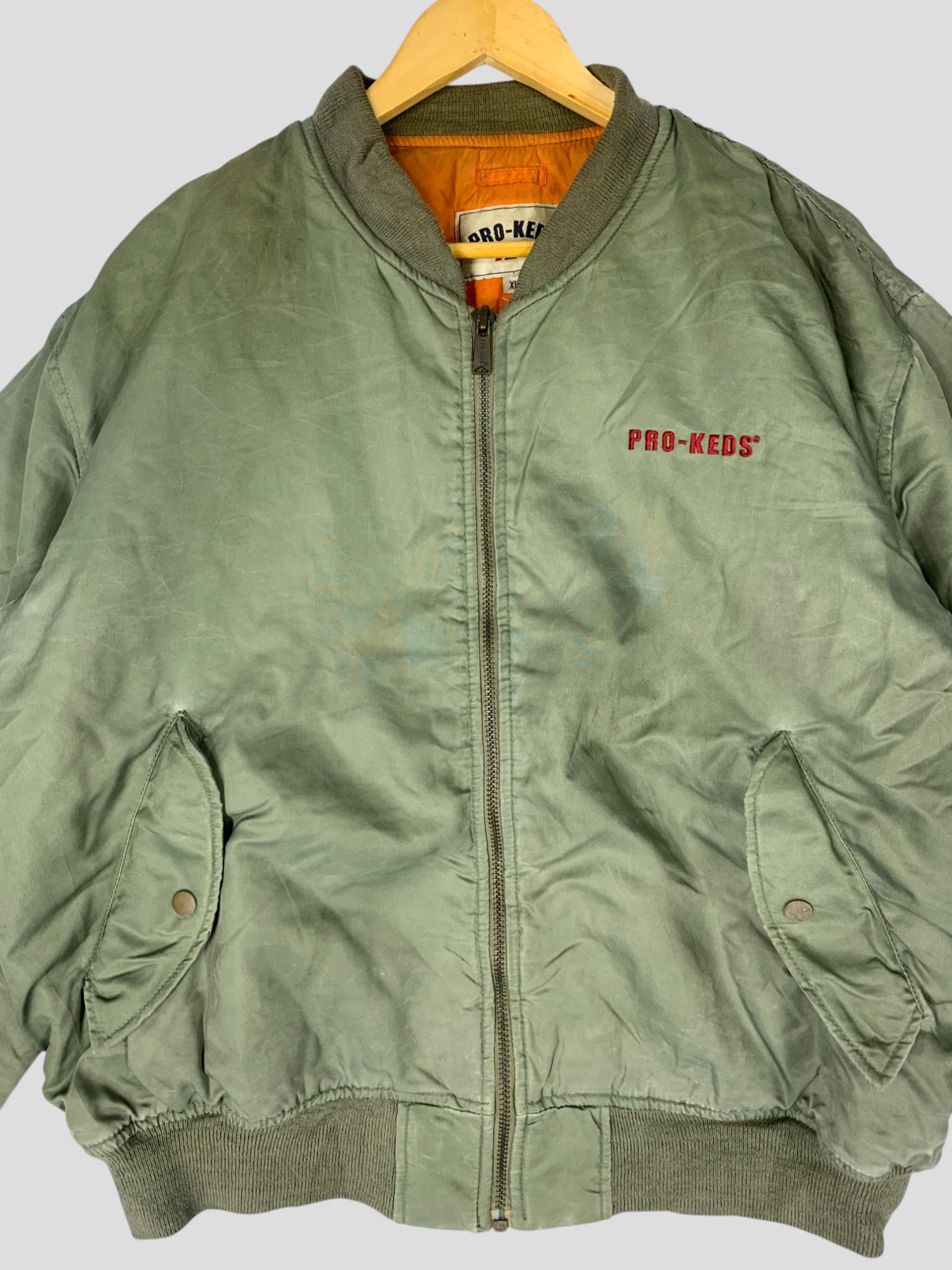 00s PRO-KEDS MA-1 bomber jacket y2k Vtg🔥Pro-Keds Ma-1 Bomber Jacket