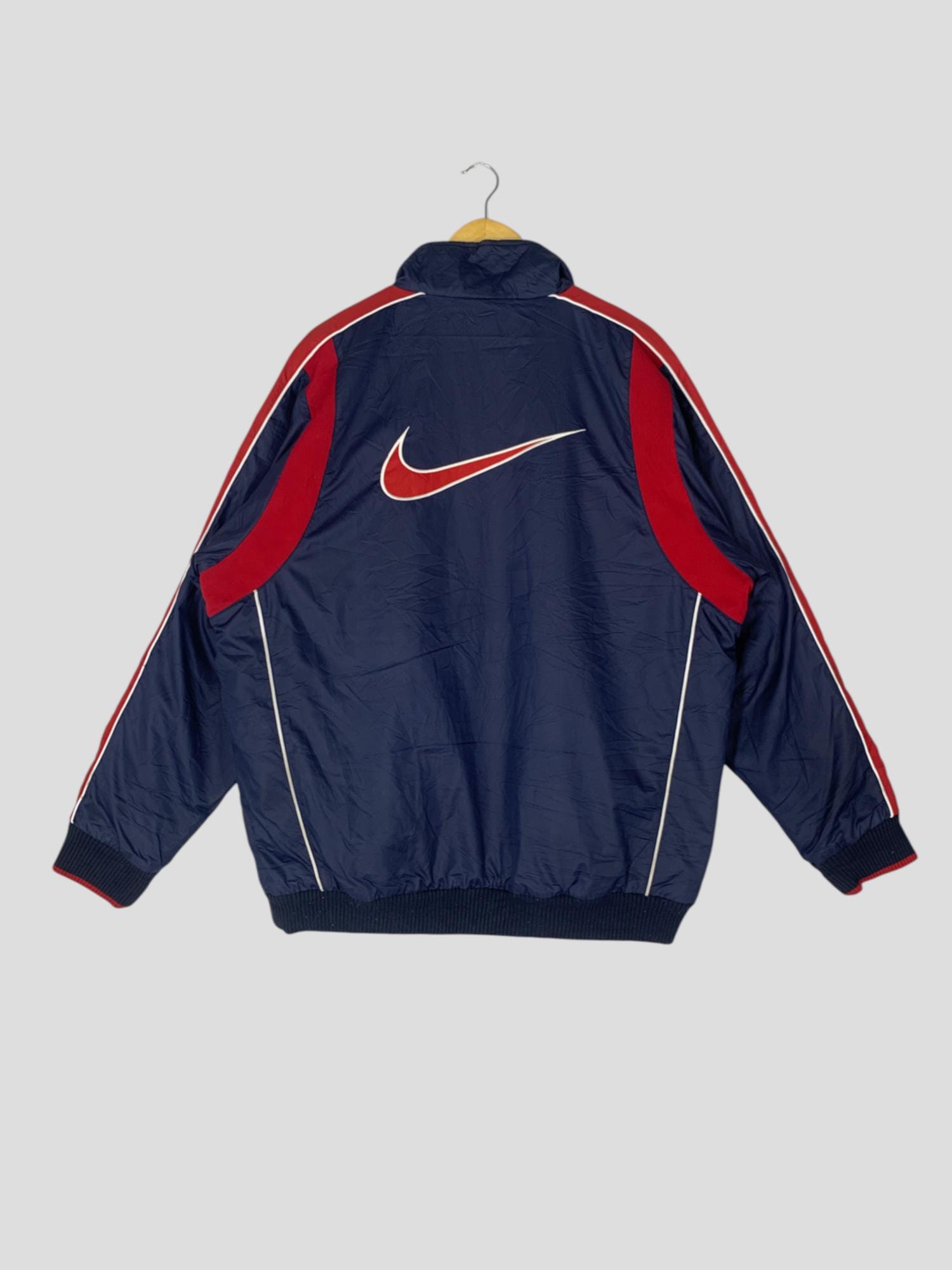 nike red blue and white windbreaker